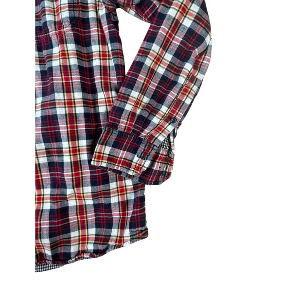 Alesbury Men’s Flannel Shirt Size L Red Plaid Long Sleeve Button Up Casual Lined - Picture 8 of 13